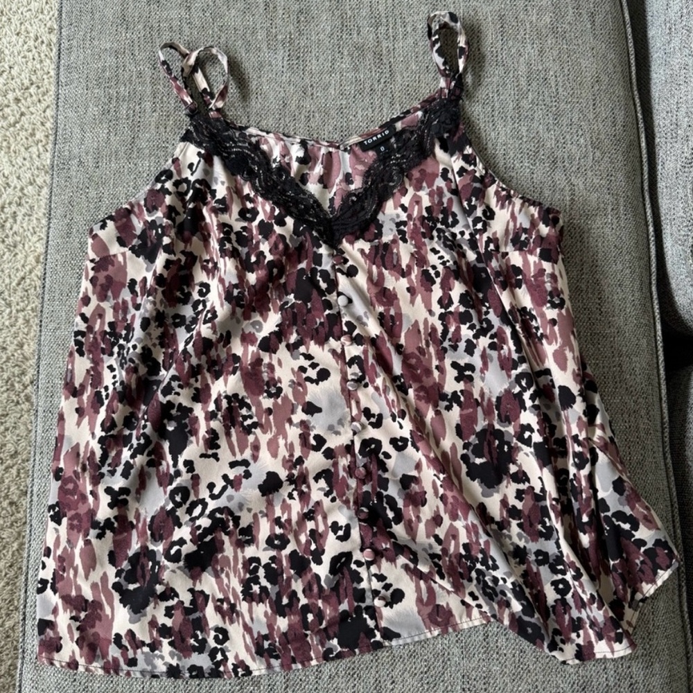 Torrid Animal Print Lace Camisole